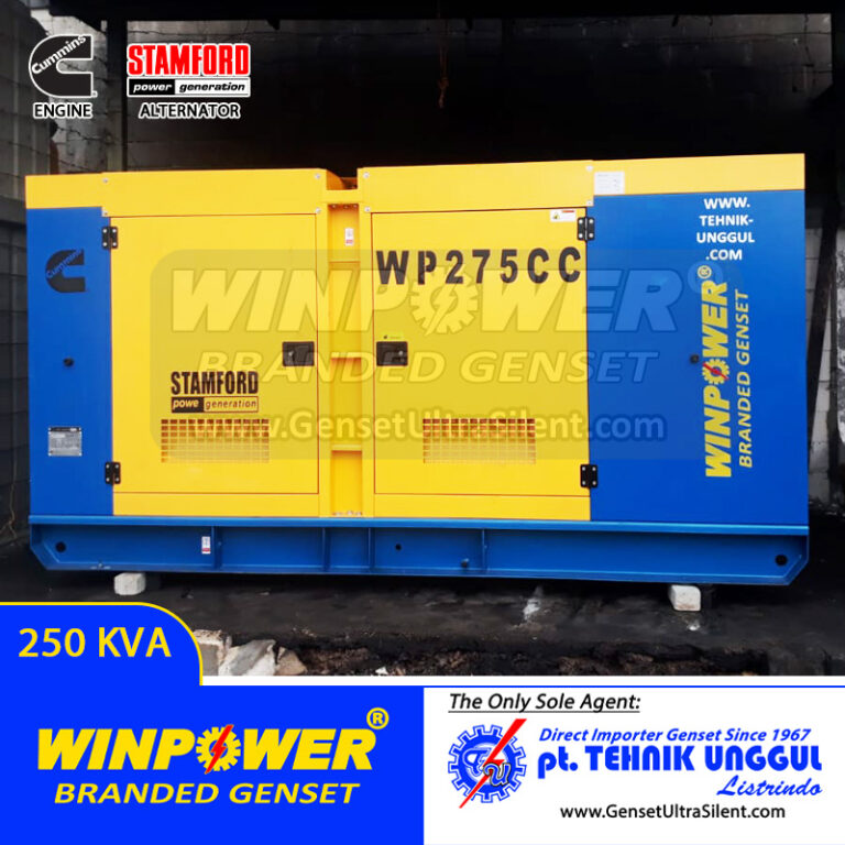 Genset Silent Cummins 250 KVA Stamford - WP275CC - Jual Genset Jakarta ...