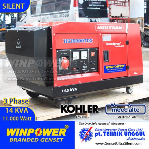 Genset Kohler 14 KVA Silent Mecc Alte 11000 Watt – HK16000TDX