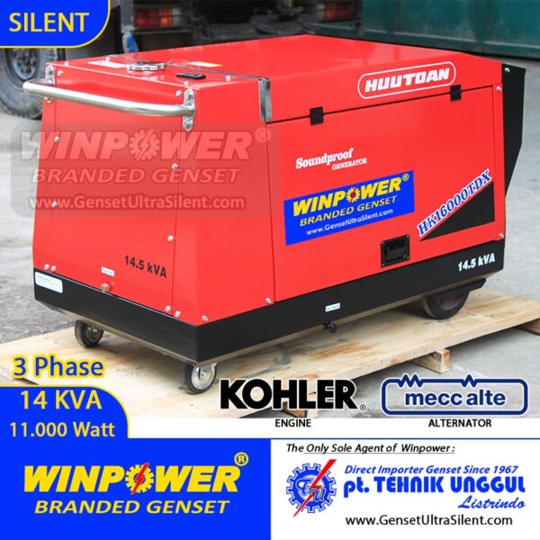 Genset Kohler 14 KVA Silent Mecc Alte 11000 Watt – HK16000TDX