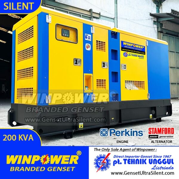 Genset Perkins 200 KVA Silent Generator Stamford – WP220P