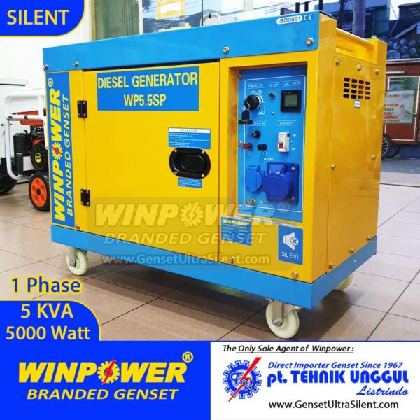 Genset Silent 5 KVA Winpower 5000 Watt - WP5.5SP